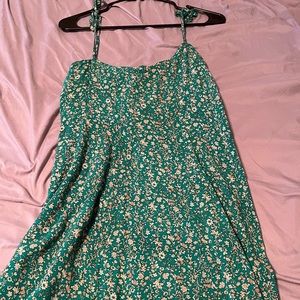 Floral green dress